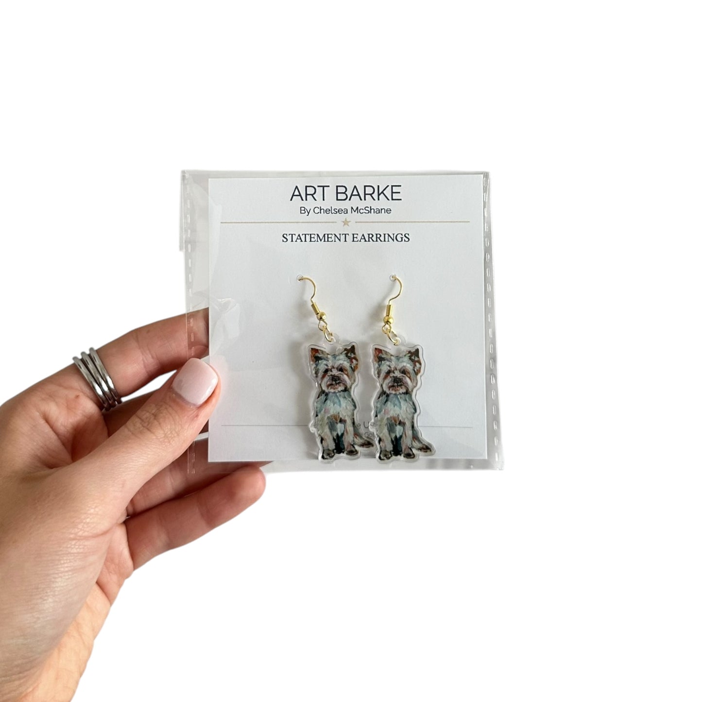 "Yorkie Light" Earrings