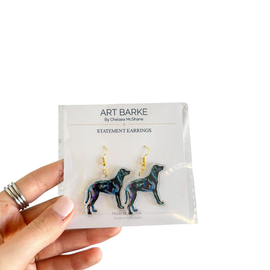 "Lab Black" Earrings