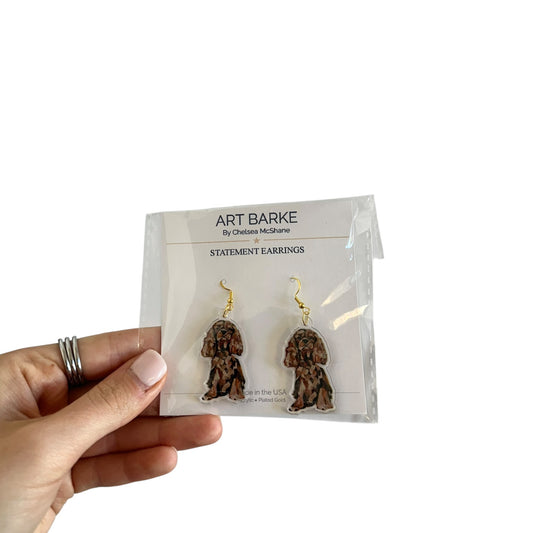 "Cavalier King Charles Ruby" Earrings