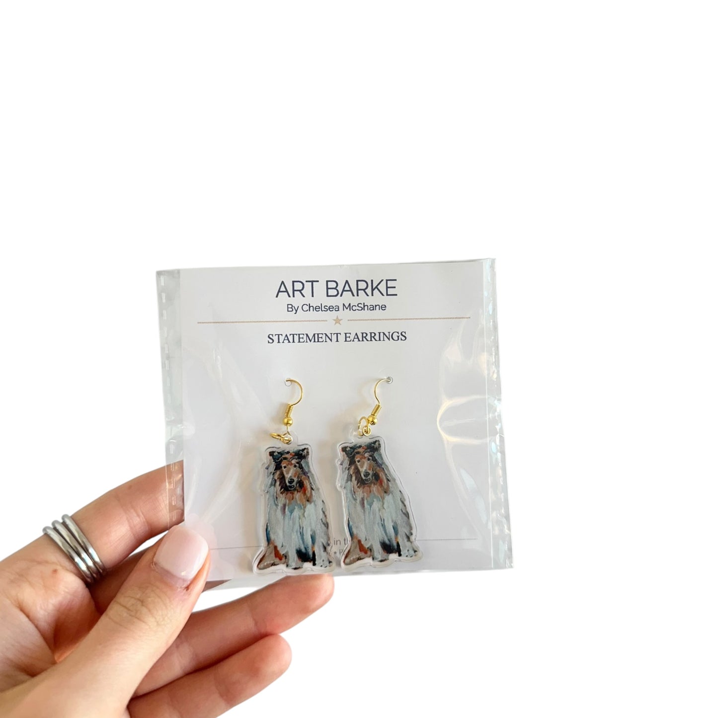 "Rough Collie" Earrings