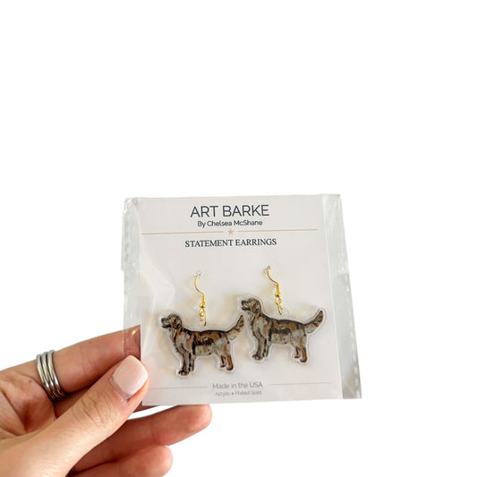 "Golden Retriever Dark" Earrings