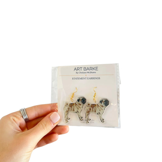 "Pug Fawn" Earrings
