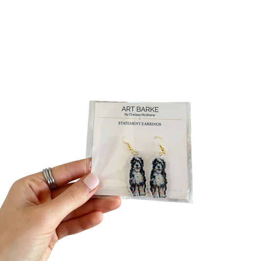 "Bernedoodle" Earrings
