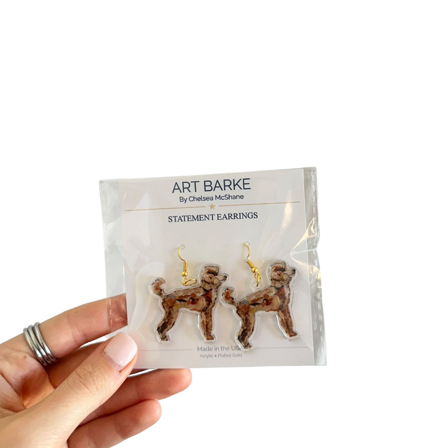"Poodle Apricot" Earrings