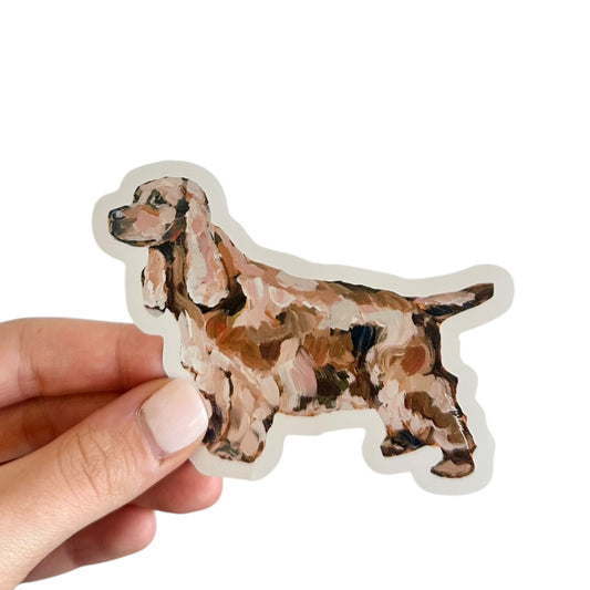 "English Cocker Spaniel Golden/Red" Sticker