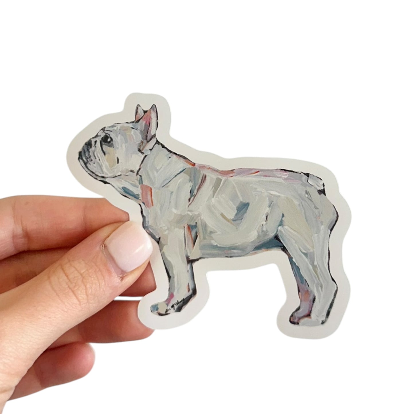 "Frenchie White" Sticker