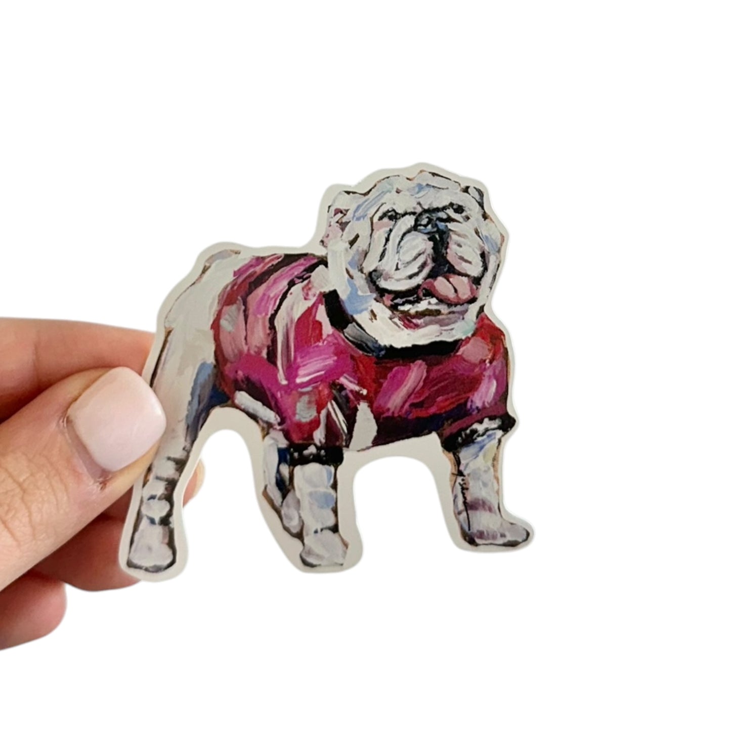 "Bulldog Red" Sticker
