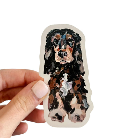 "English Cocker Spaniel Black & Tan" Sticker