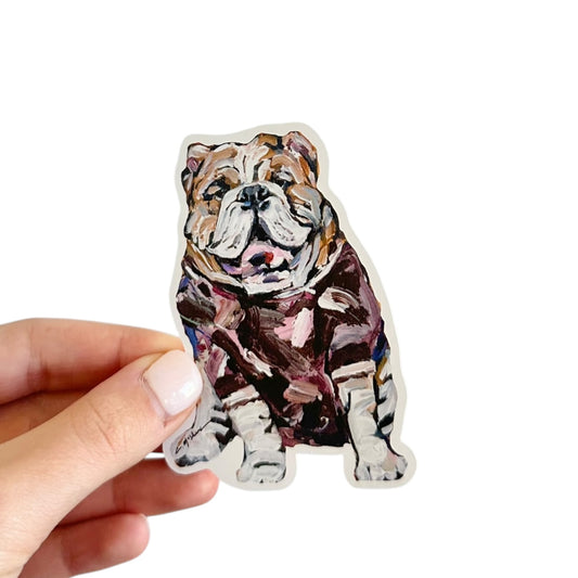 "Bulldog Maroon" Sticker