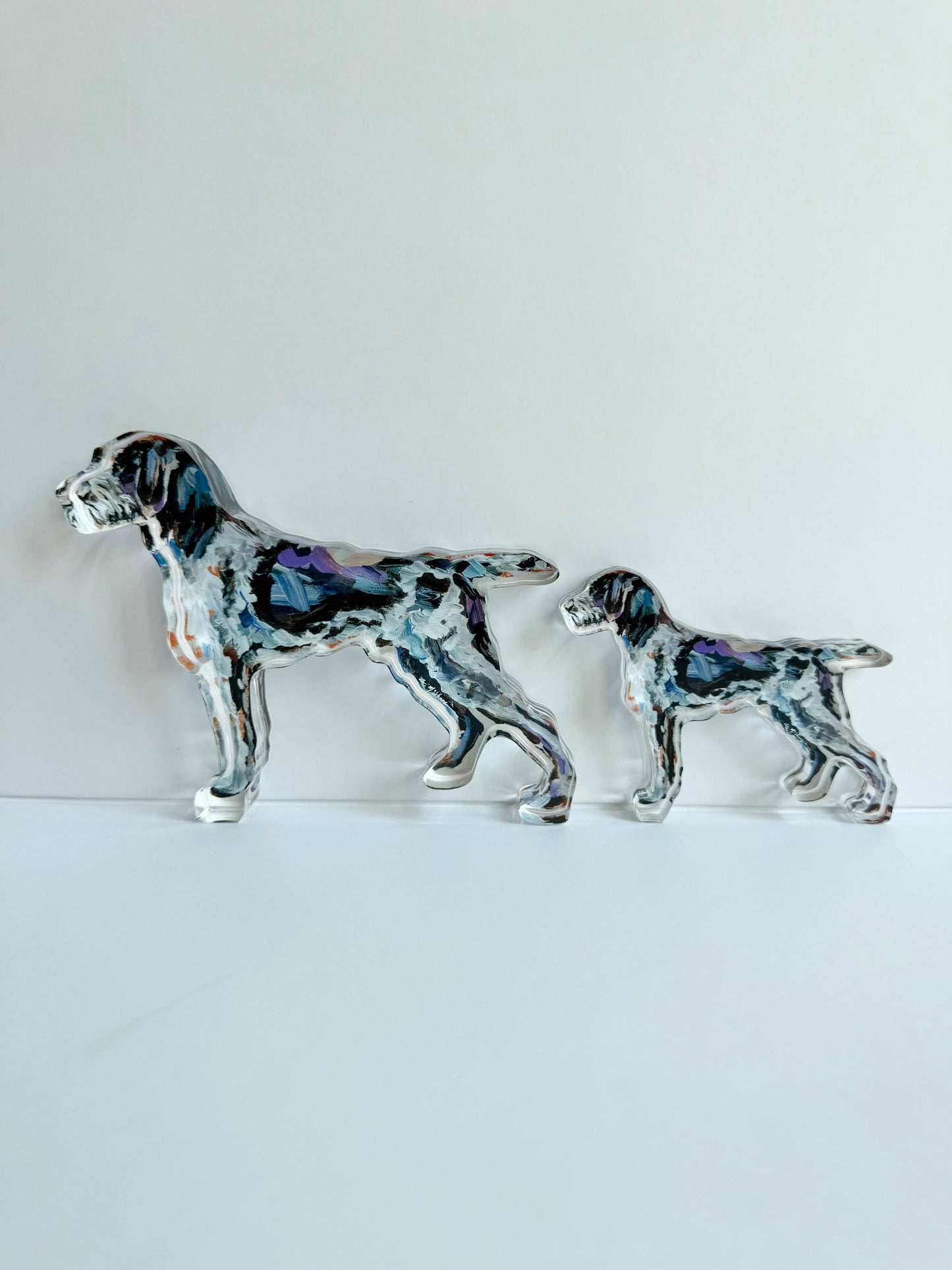 "German Wirehaired Griffon" acrylic shelfie