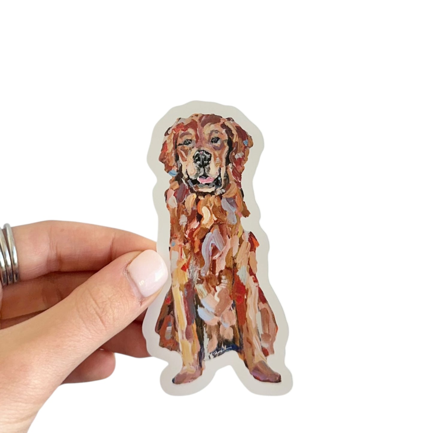 "Golden Retriever Red" Sticker