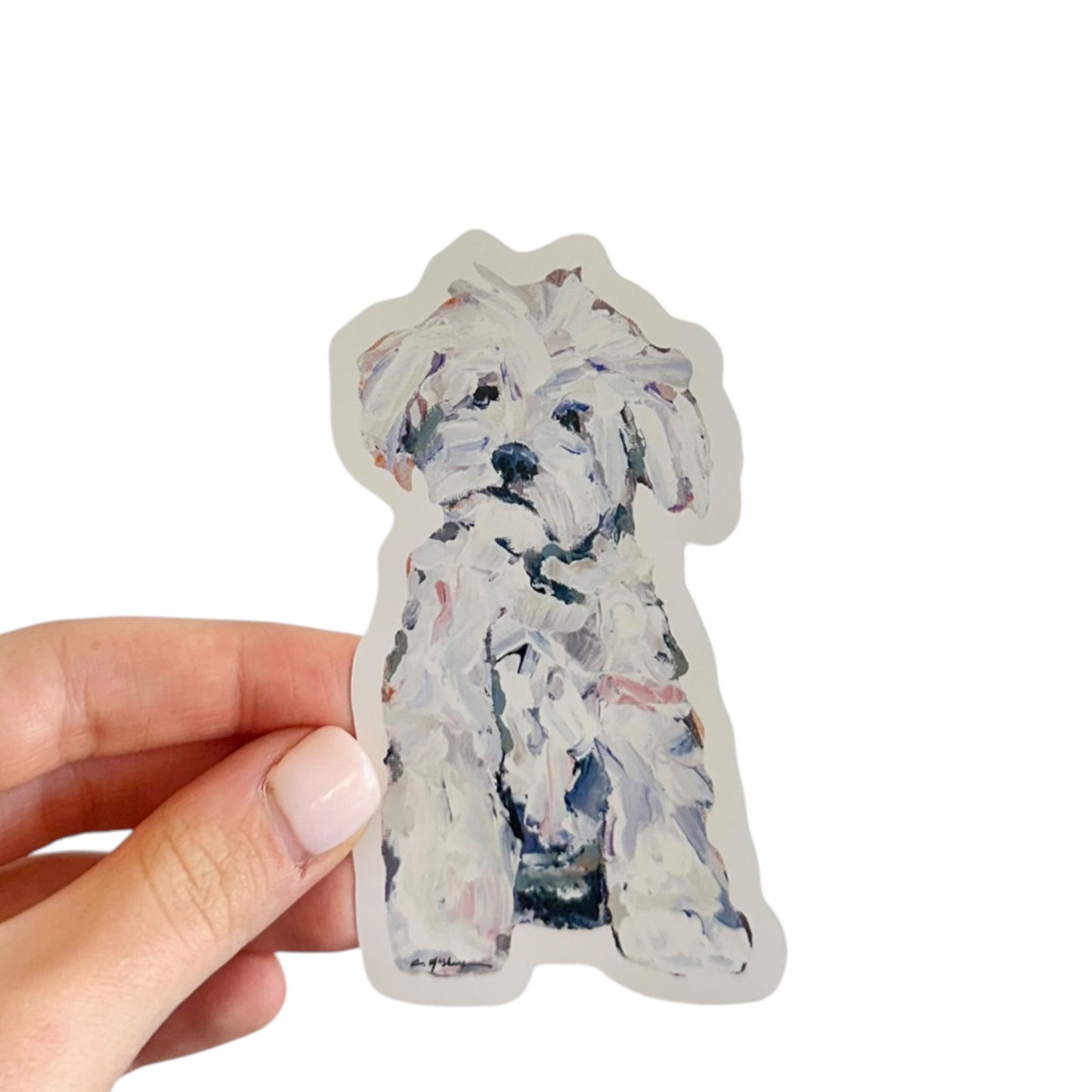 "Maltipoo White" Sticker