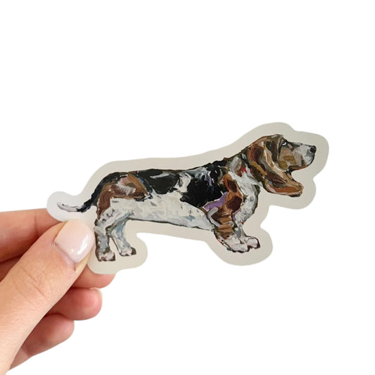 "Basset Hound Tri" Sticker