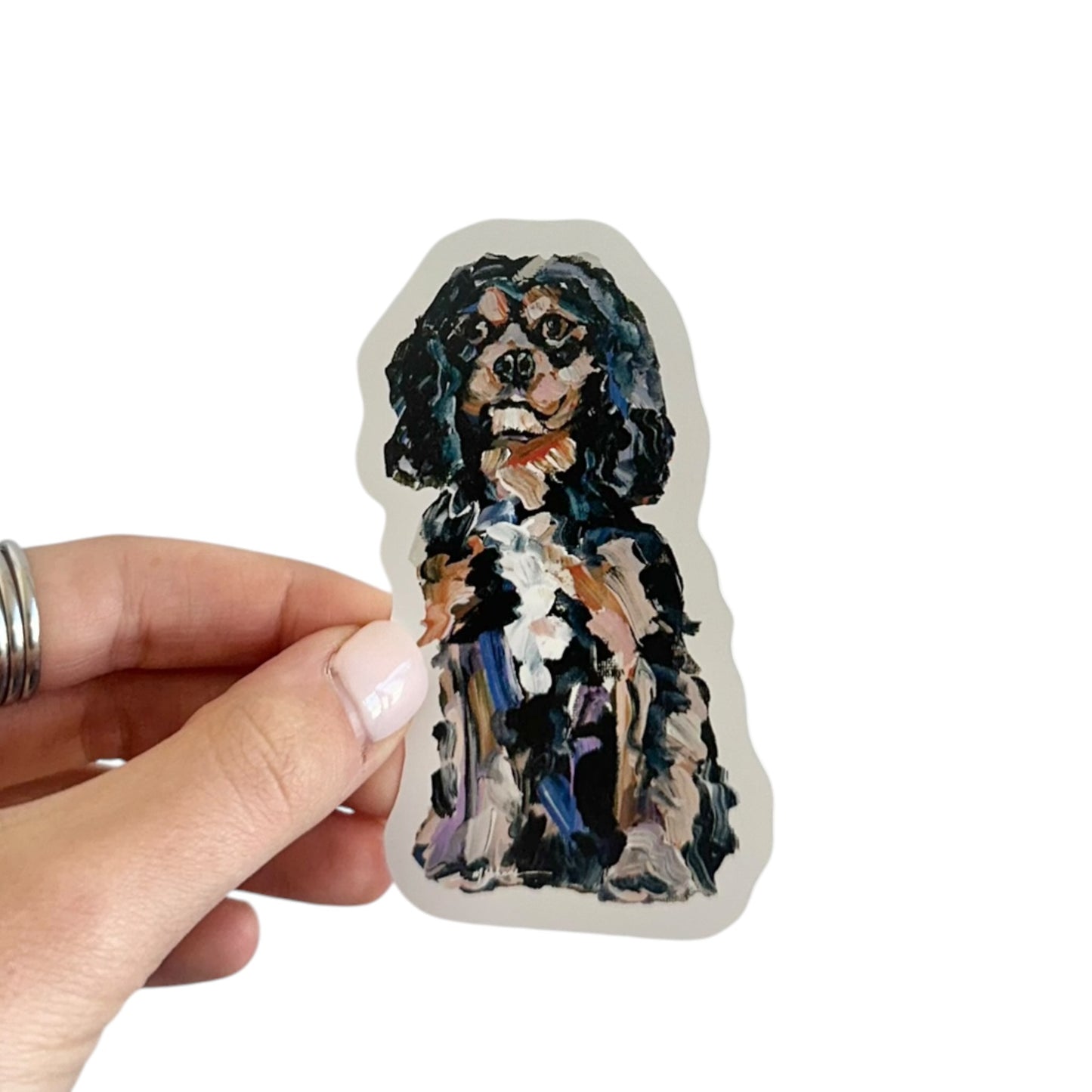 "Cavalier King Charles Black & Tan" Sticker