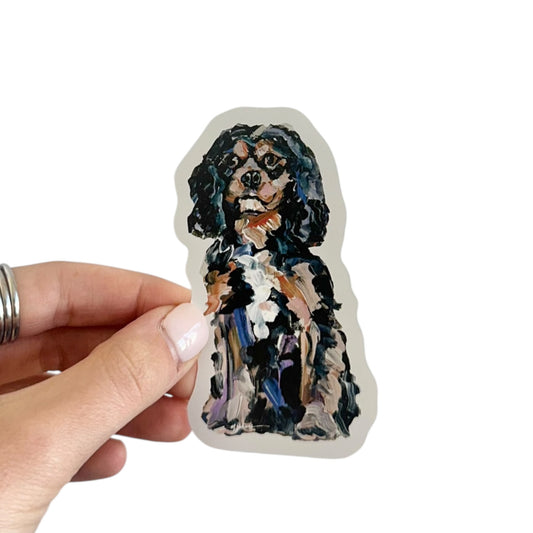 "Cavalier King Charles Black & Tan" Sticker