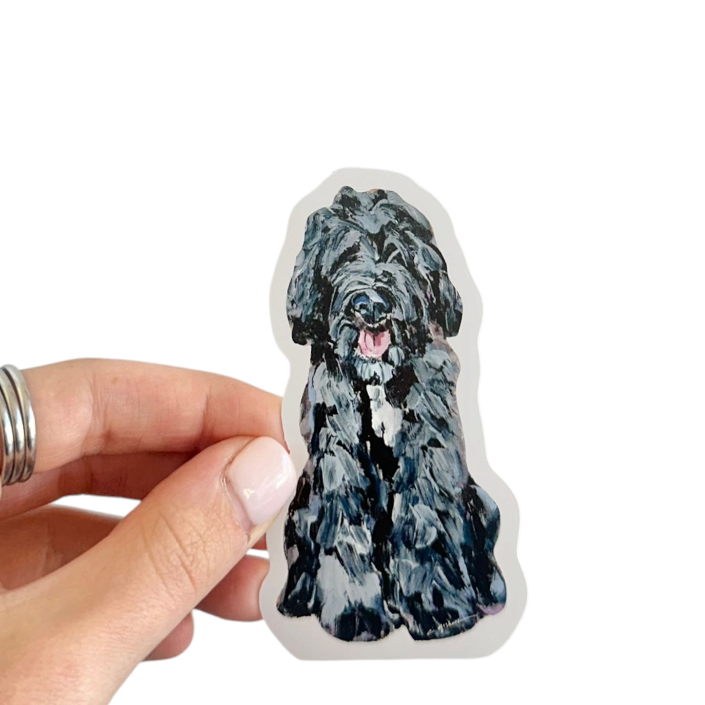 "Goldendoodle Black Shaggy" Sticker