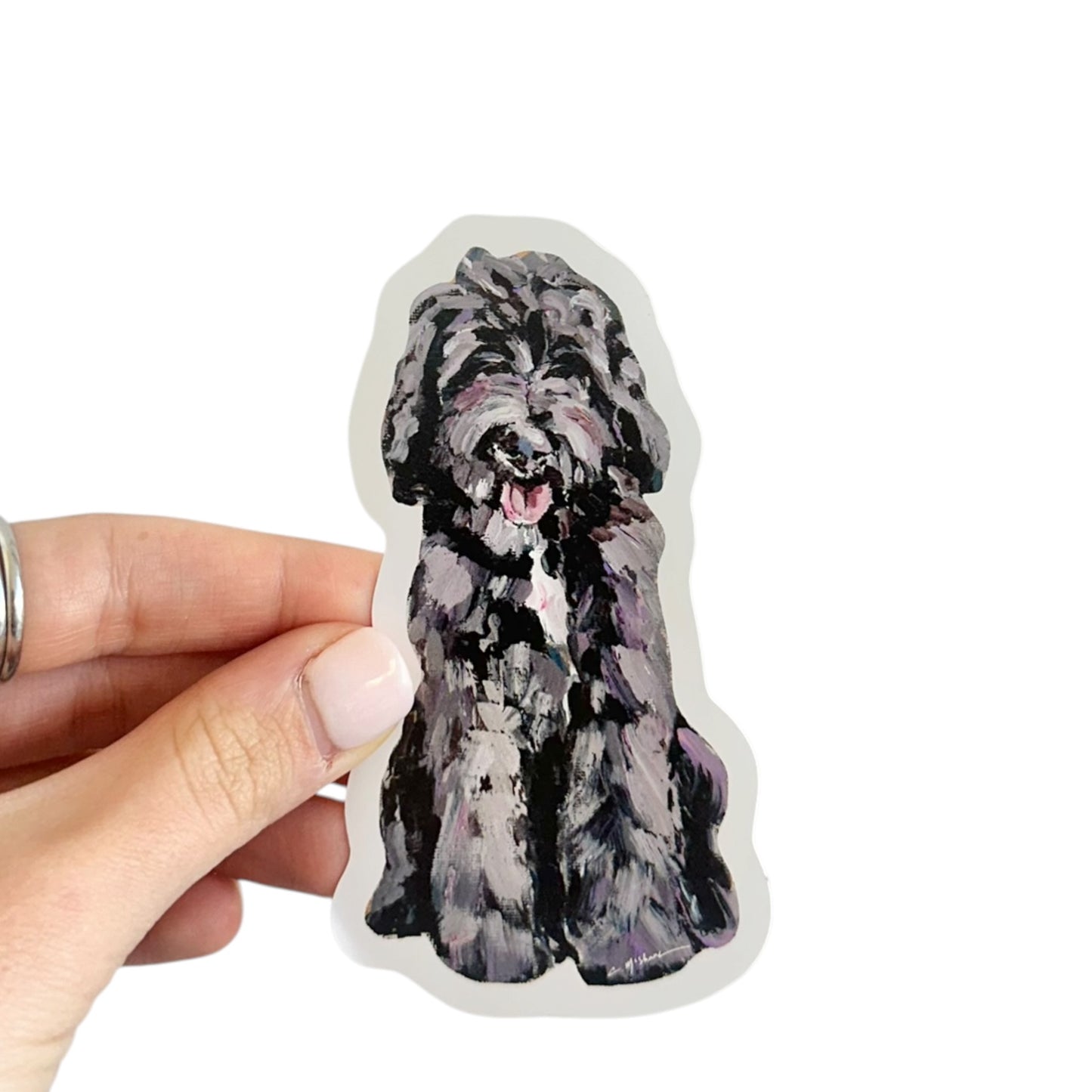 "Goldendoodle Chocolate Shaggy" Sticker