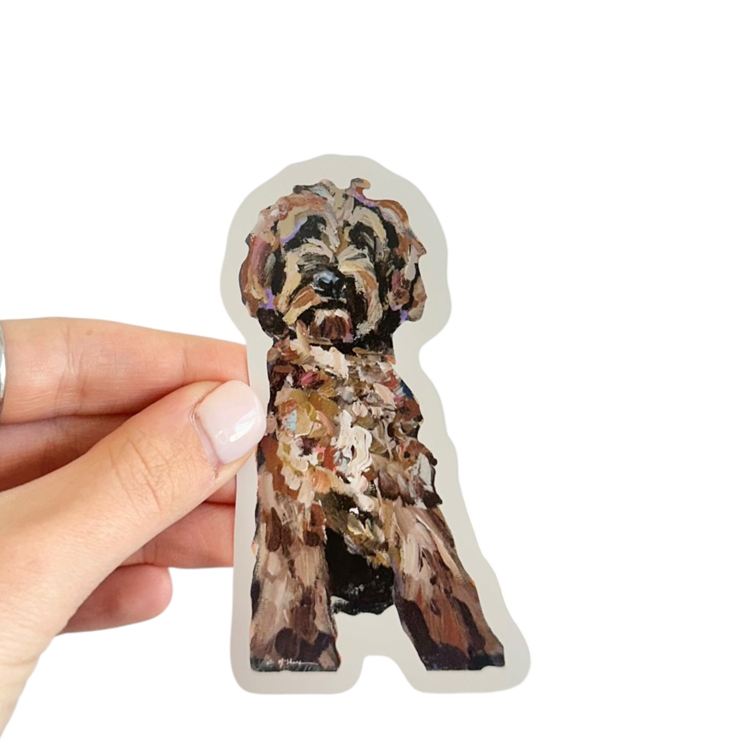 "Goldendoodle Red" Sticker