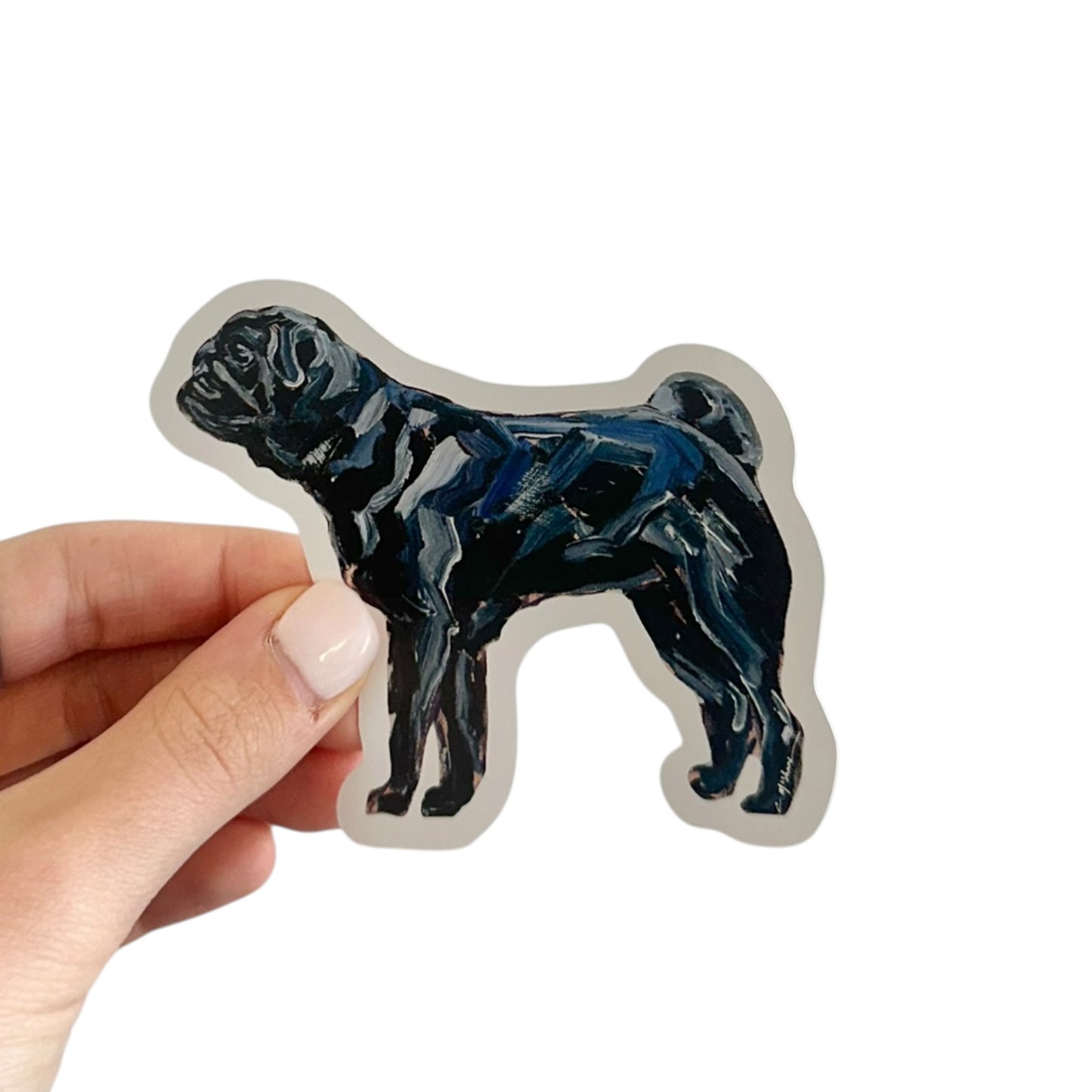 "Pug Black" Sticker