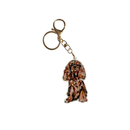 "Cavalier King Charles Ruby" bag charm