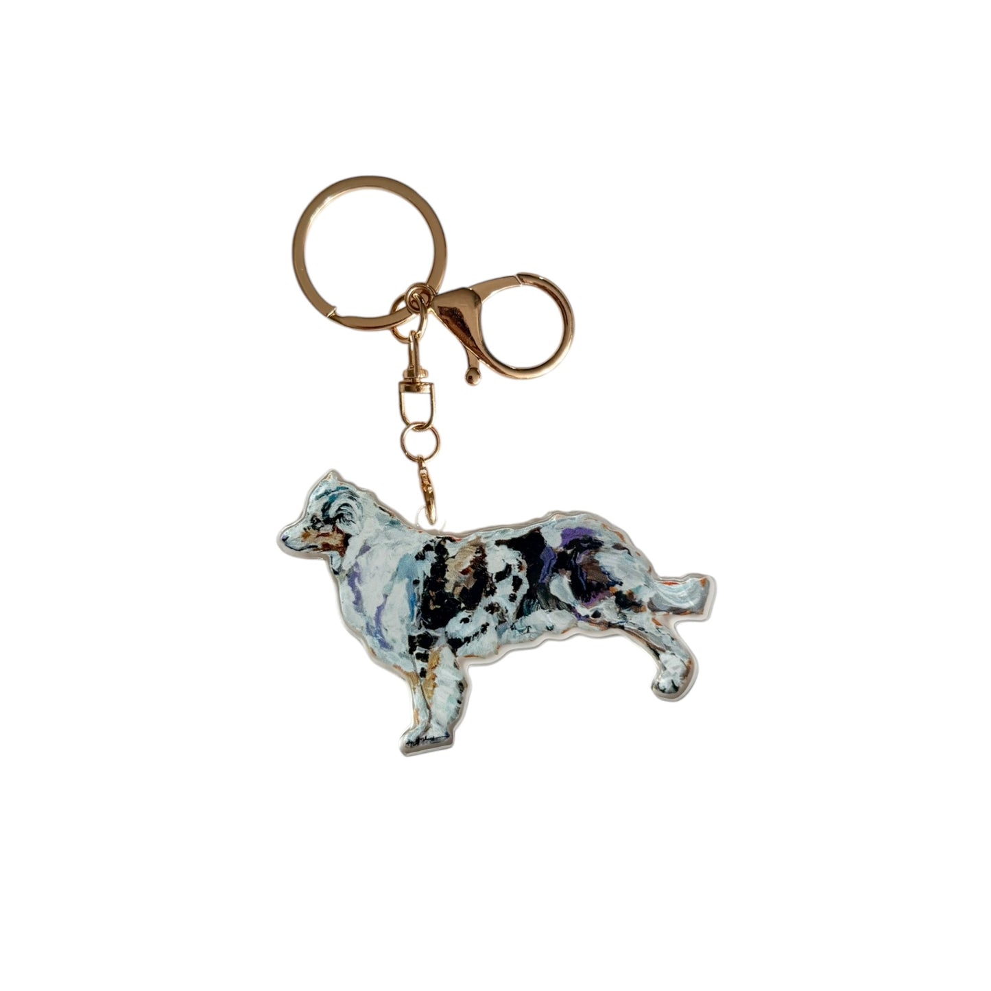 "Australian Shepherd Blue Merle" bag charm