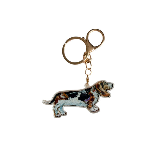 "Basset Hound" bag charm