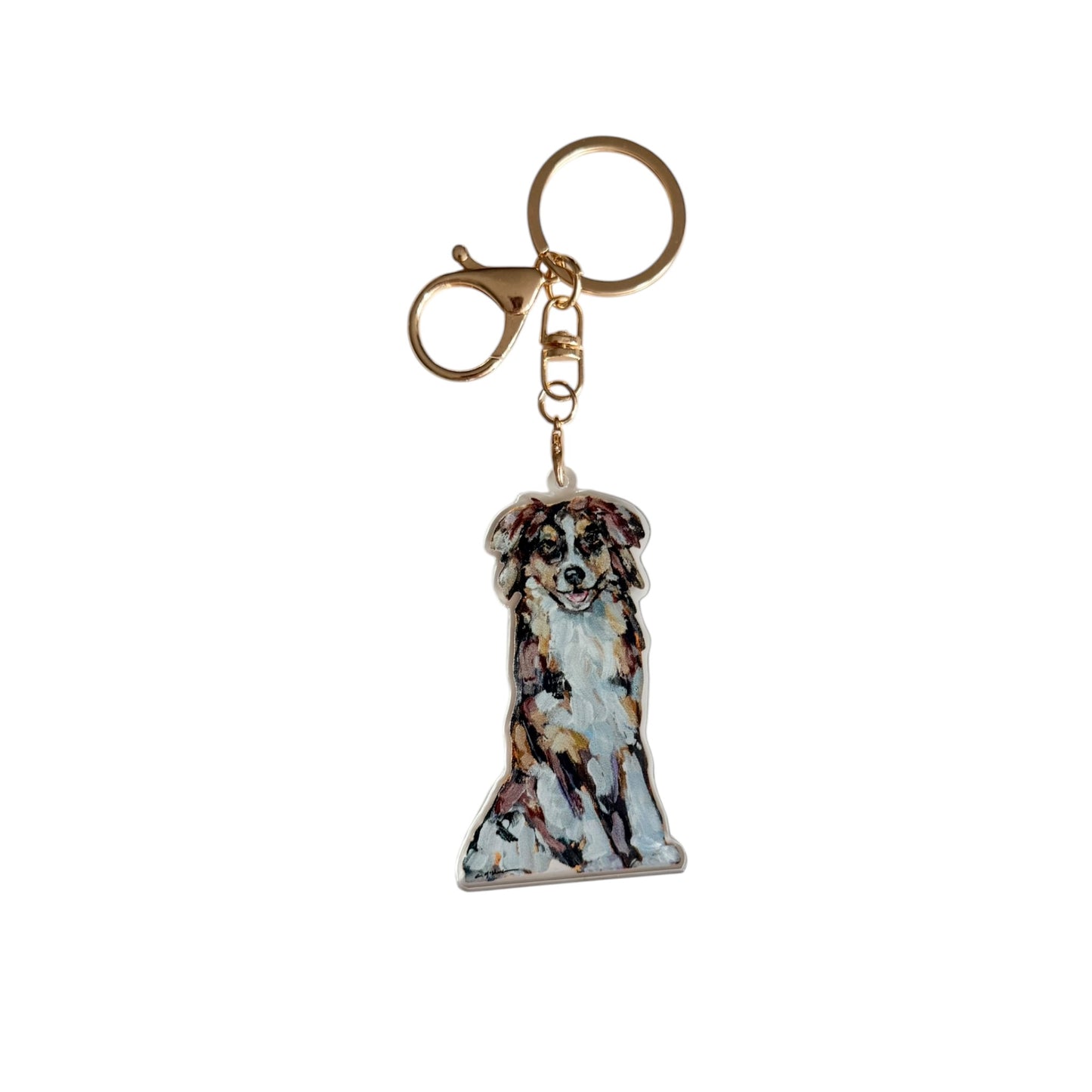 "Australian Shepherd Red" bag charm