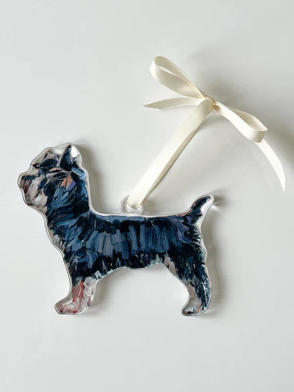 "Yorkie Black & Tan" Ornament (Mix + Match 10 MOQ)