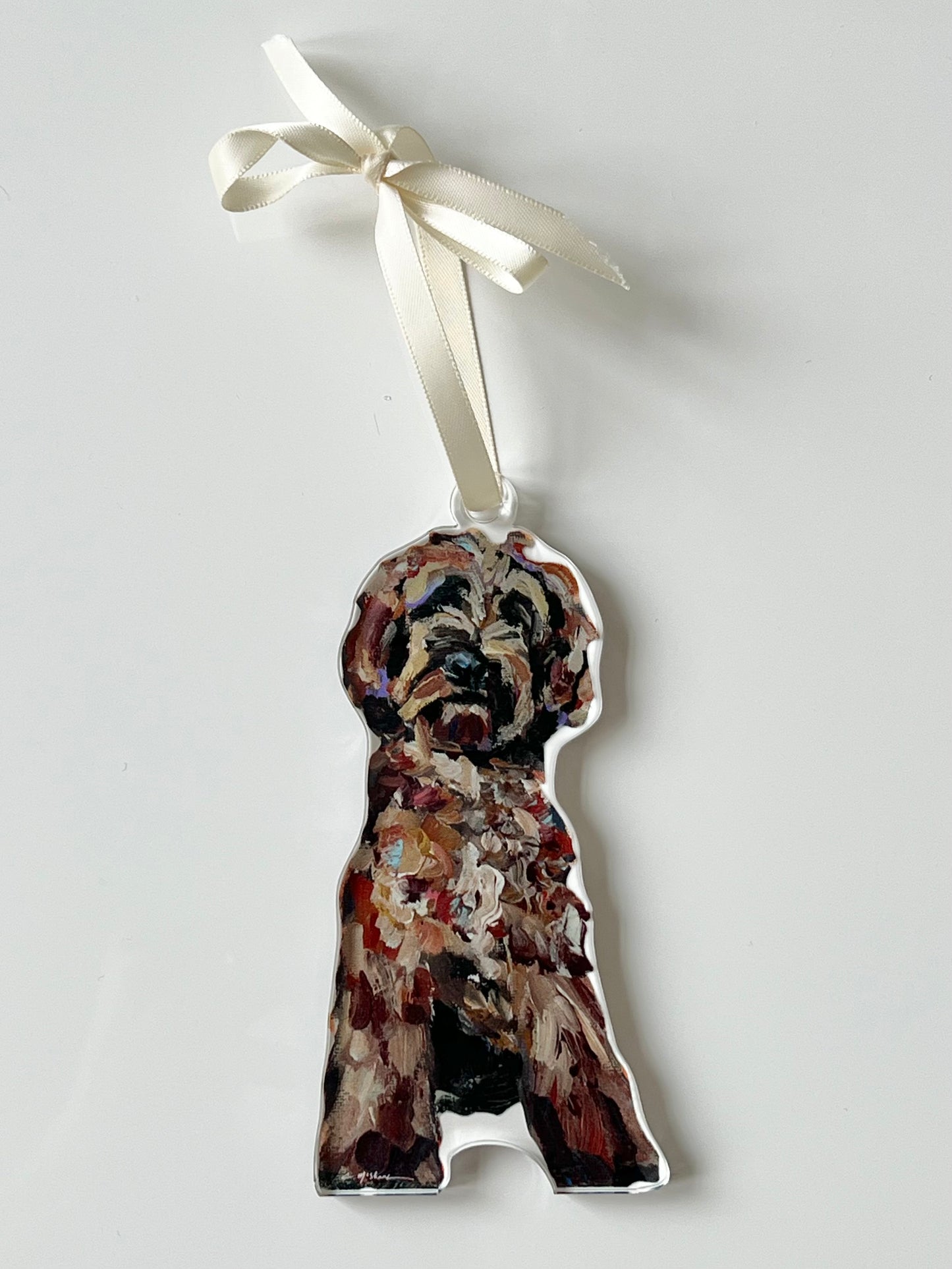 "Goldendoodle Red" Ornament (Mix + Match 10 MOQ)