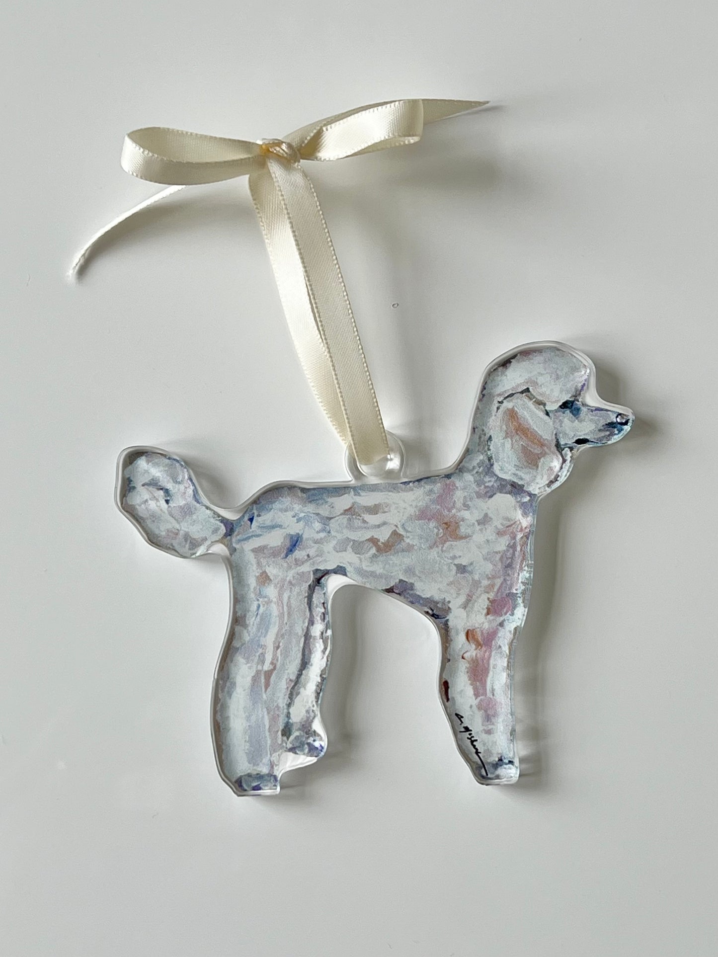 "White Poodle" Ornament (Mix + Match 10 MOQ)
