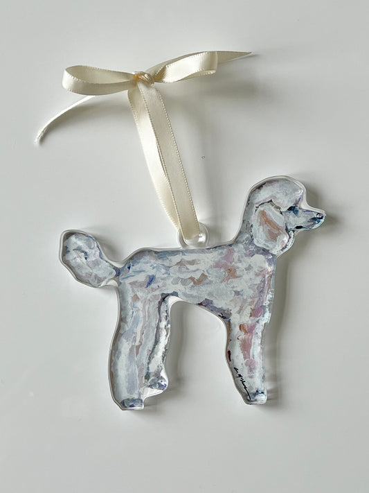 "White Poodle" Ornament (Mix + Match 10 MOQ)