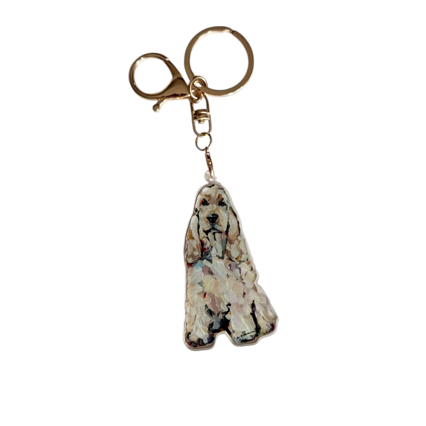 "English Cocker Spaniel Light" bag charm