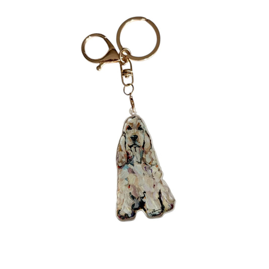 "English Cocker Spaniel Light" bag charm