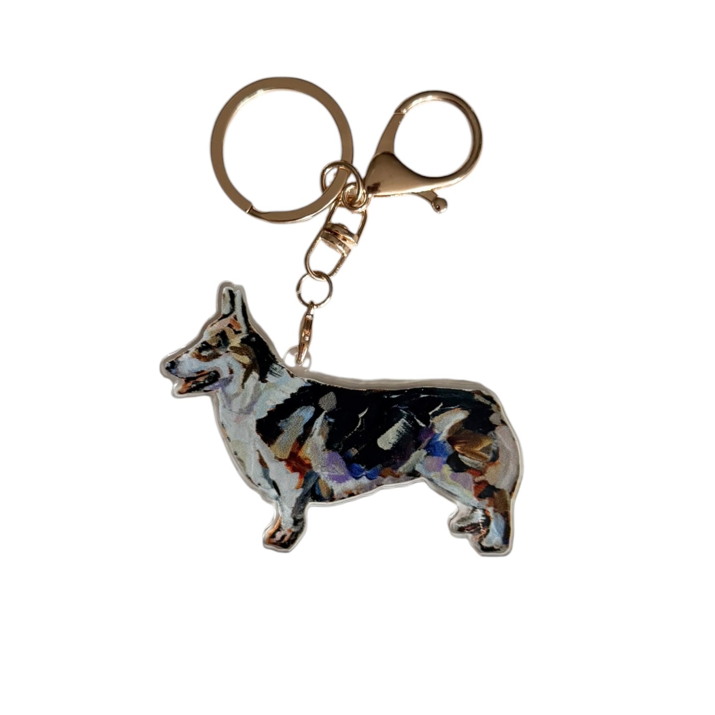 "Corgi Tri" bag charm