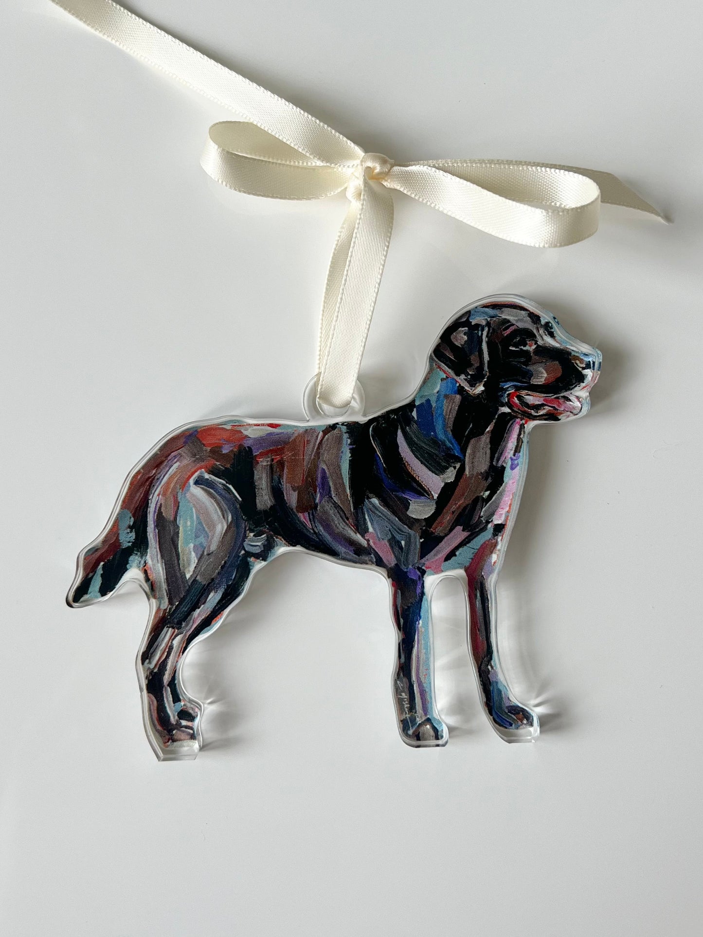 Chocolate Labrador Acrylic Dog Ornament