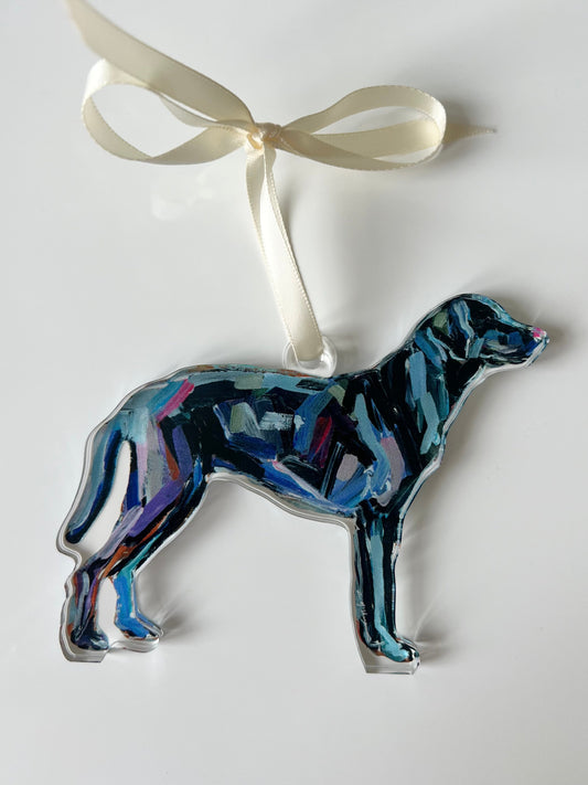 Black Labrador Acrylic Dog Ornament