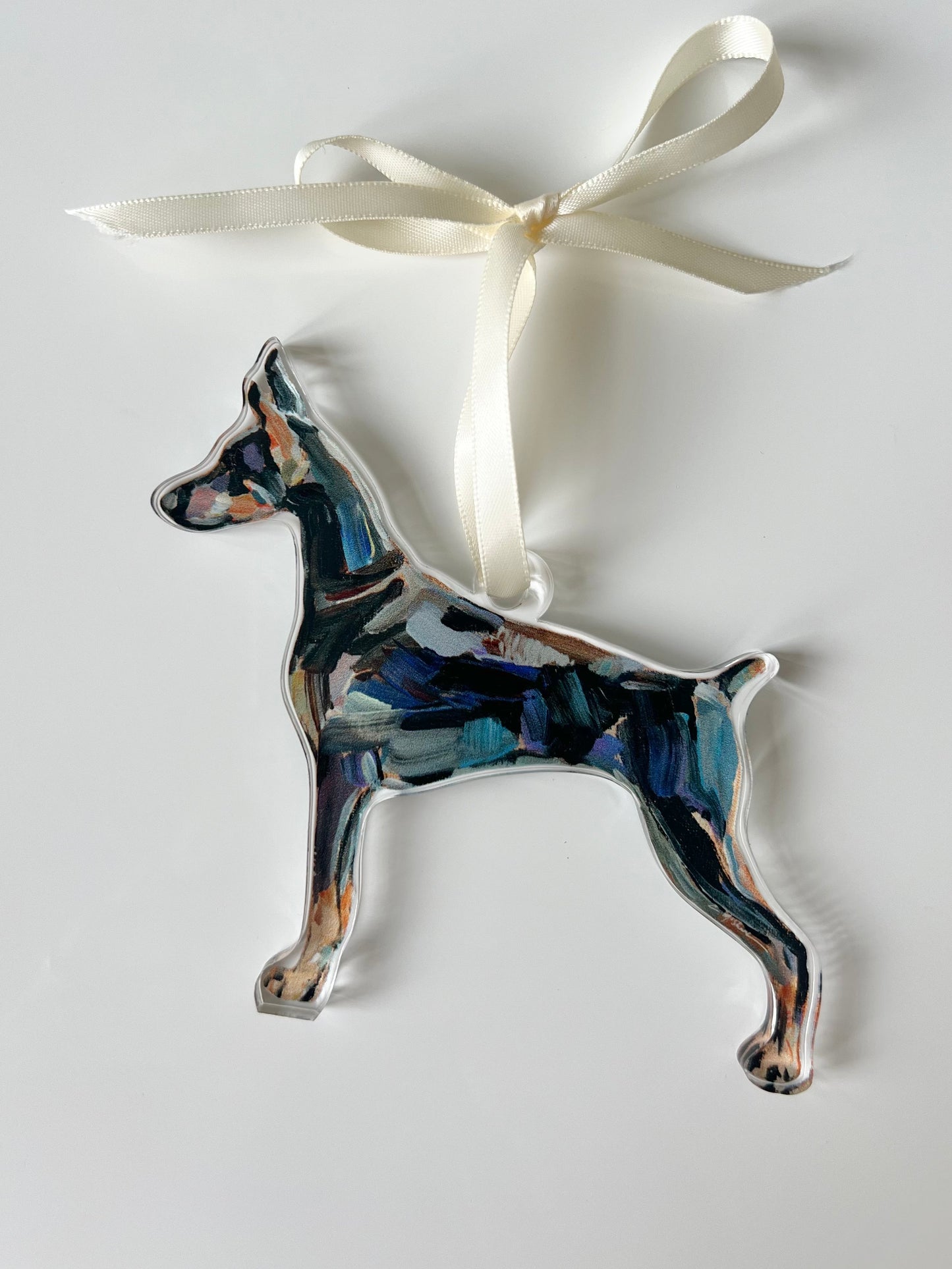 Doberman Acrylic Dog Ornament