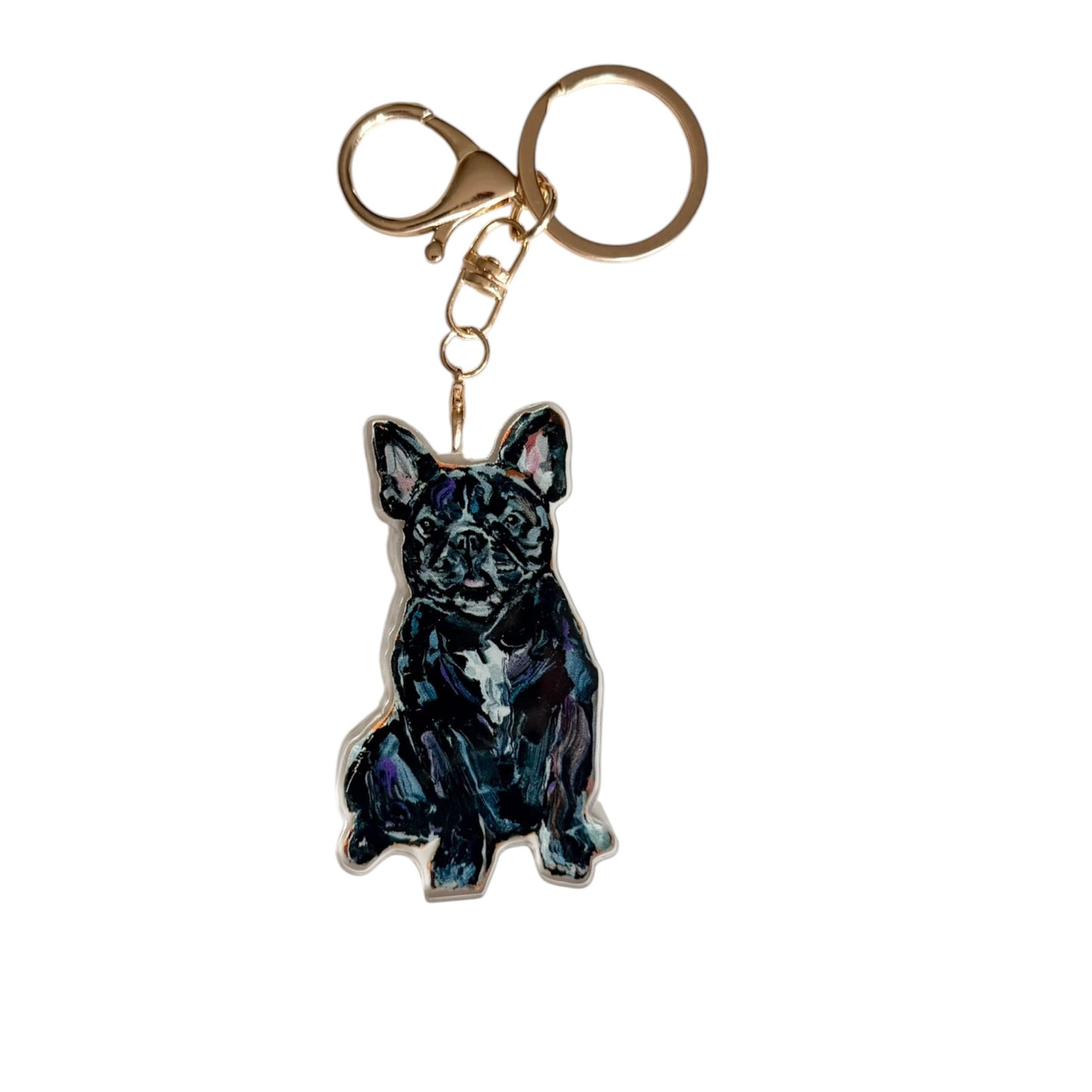 "Frenchie Black" bag charm