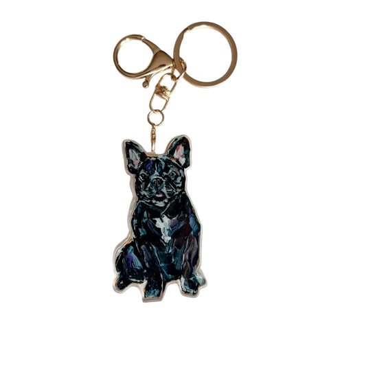 "Frenchie Black" bag charm