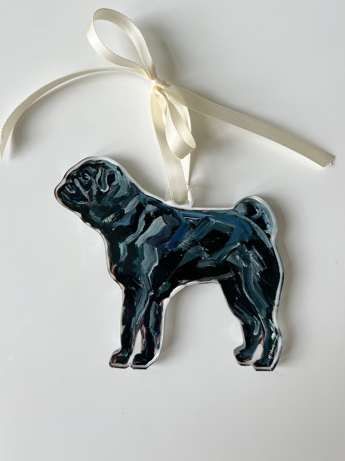 "Pug Black" Ornament (Mix + Match 10 MOQ)