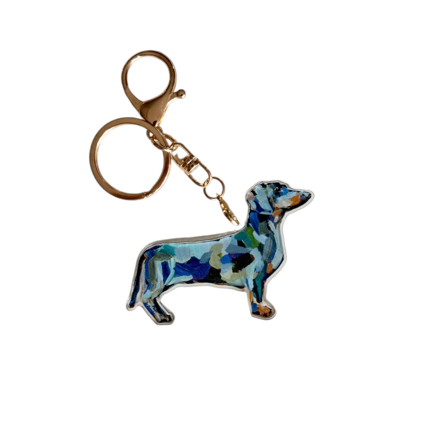 "Dachshund Abstract" bag charm