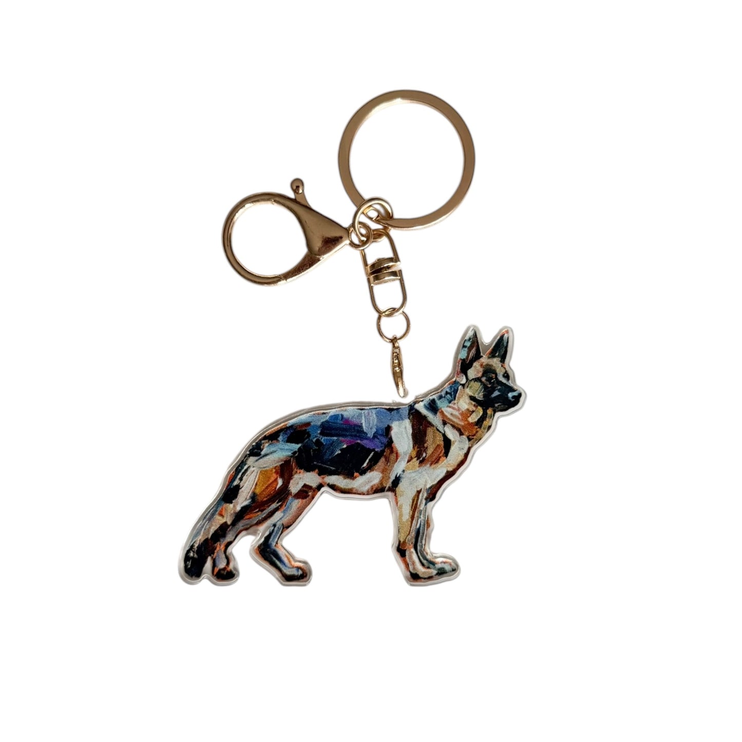"German Shepherd Black & Tan" bag charm