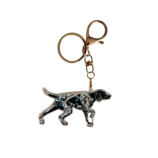 "German Shorthaired Pointer Pointing" bag charm