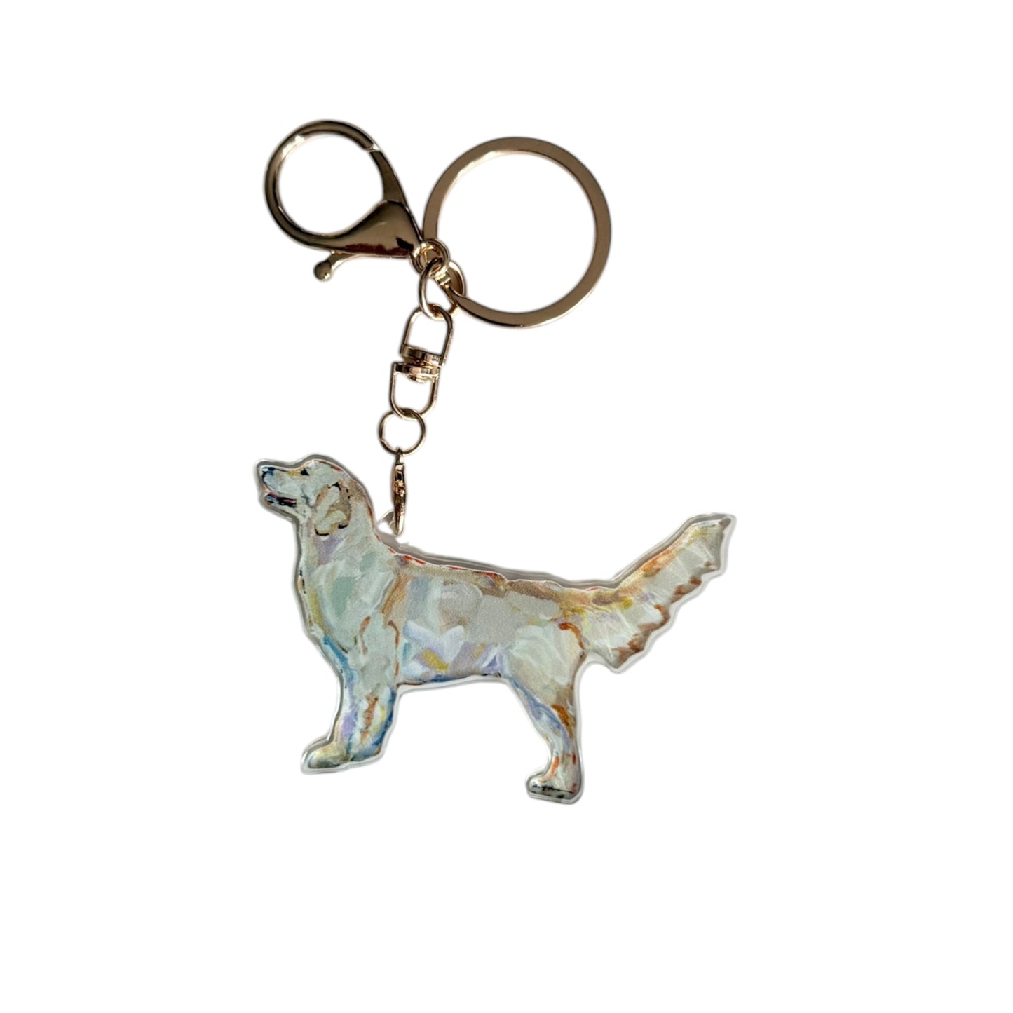 "Golden Retriever Light" bag charm