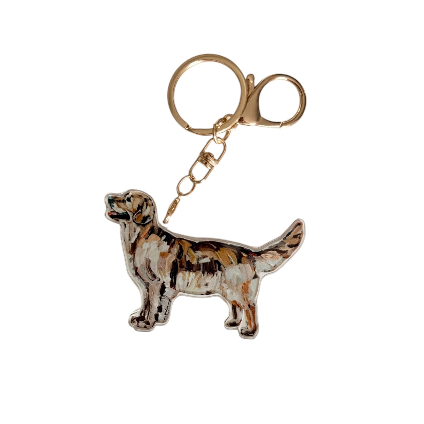 "Golden Retriever Dark" bag charm
