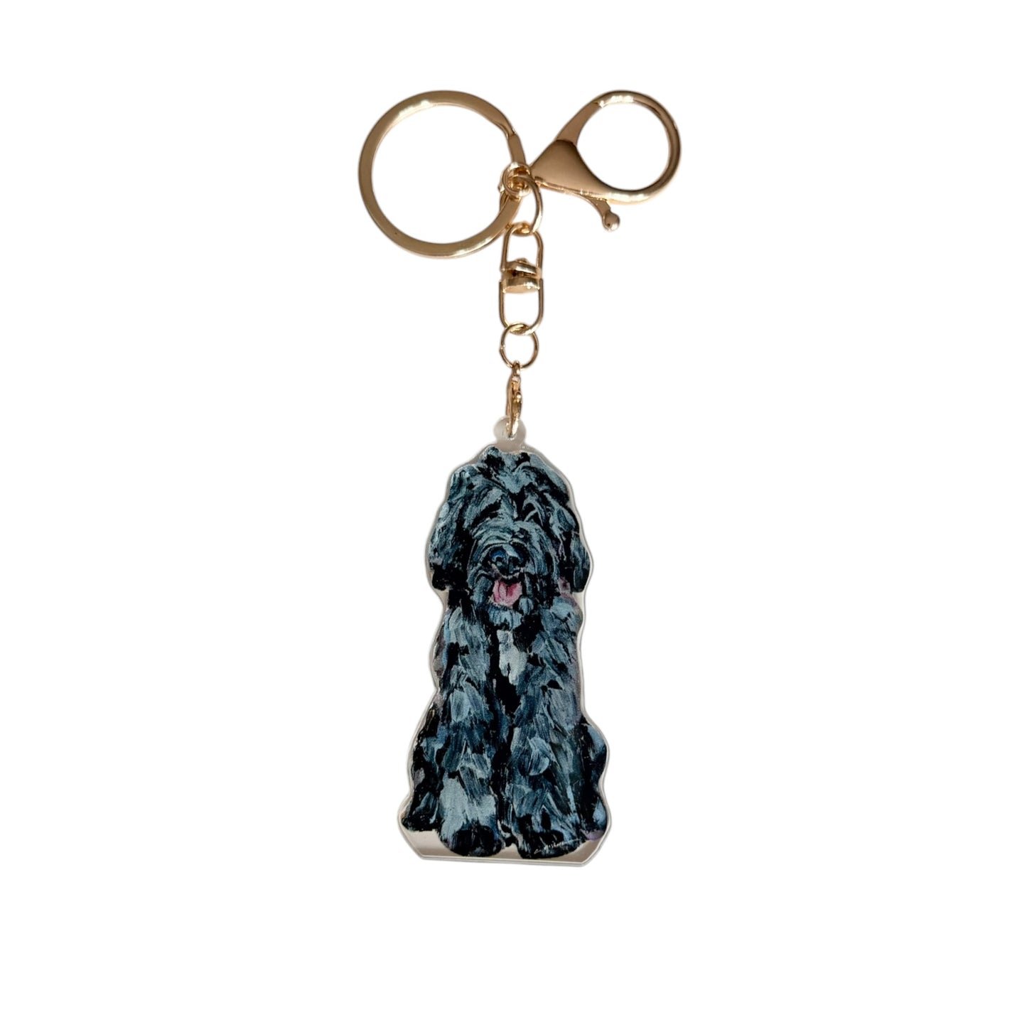 "Doodle Black Shaggy" bag charm
