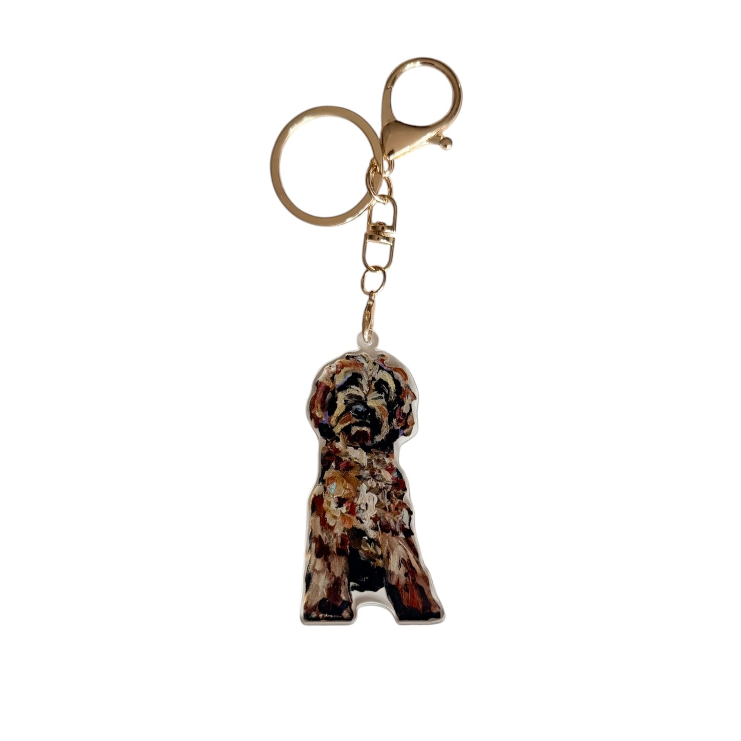"Goldendoodle Red" bag charm