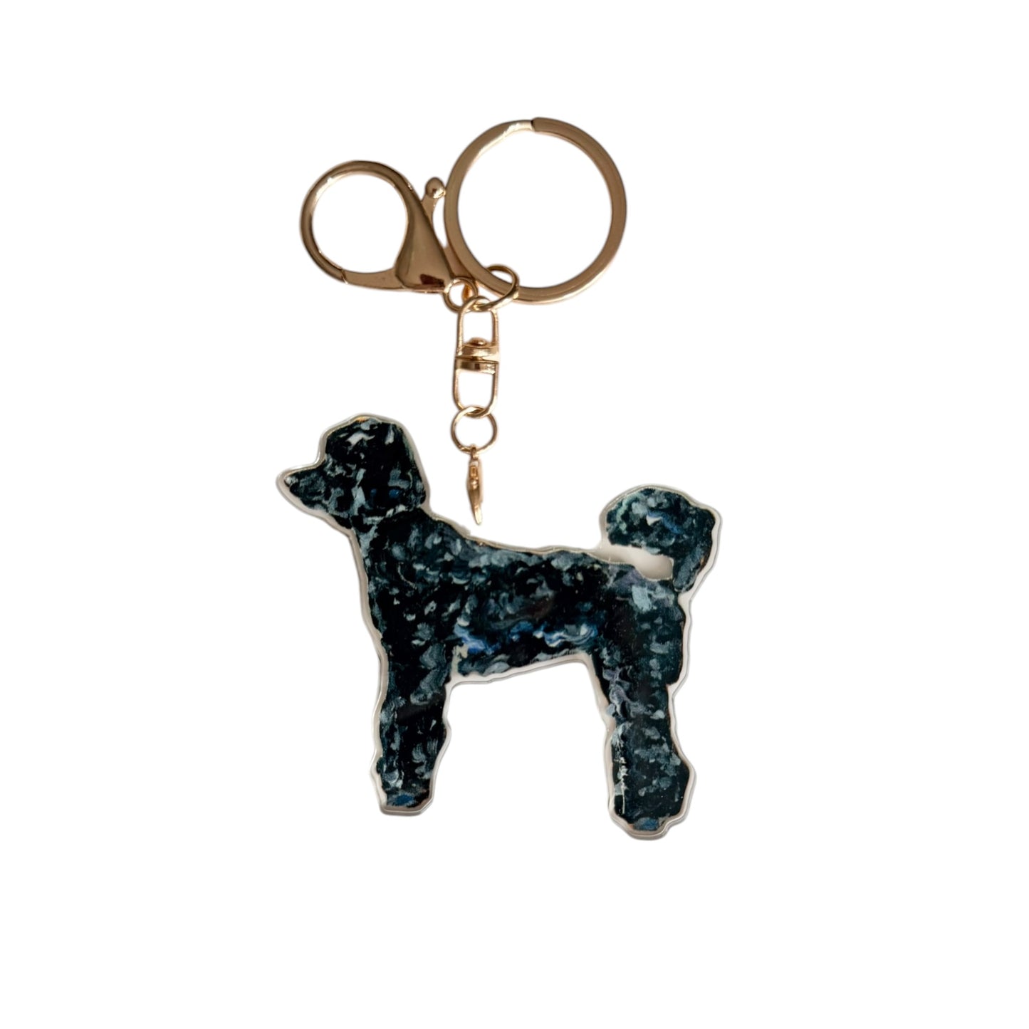 "Poodle Black" bag charm