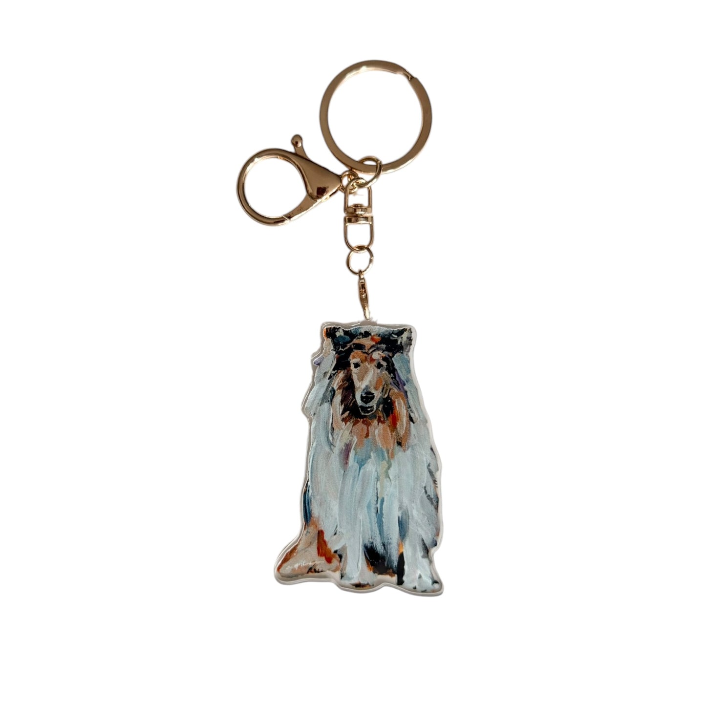 "Rough Collie" bag charm