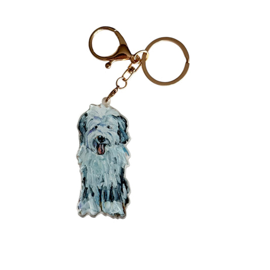 "Old English Sheepdog" bag charm